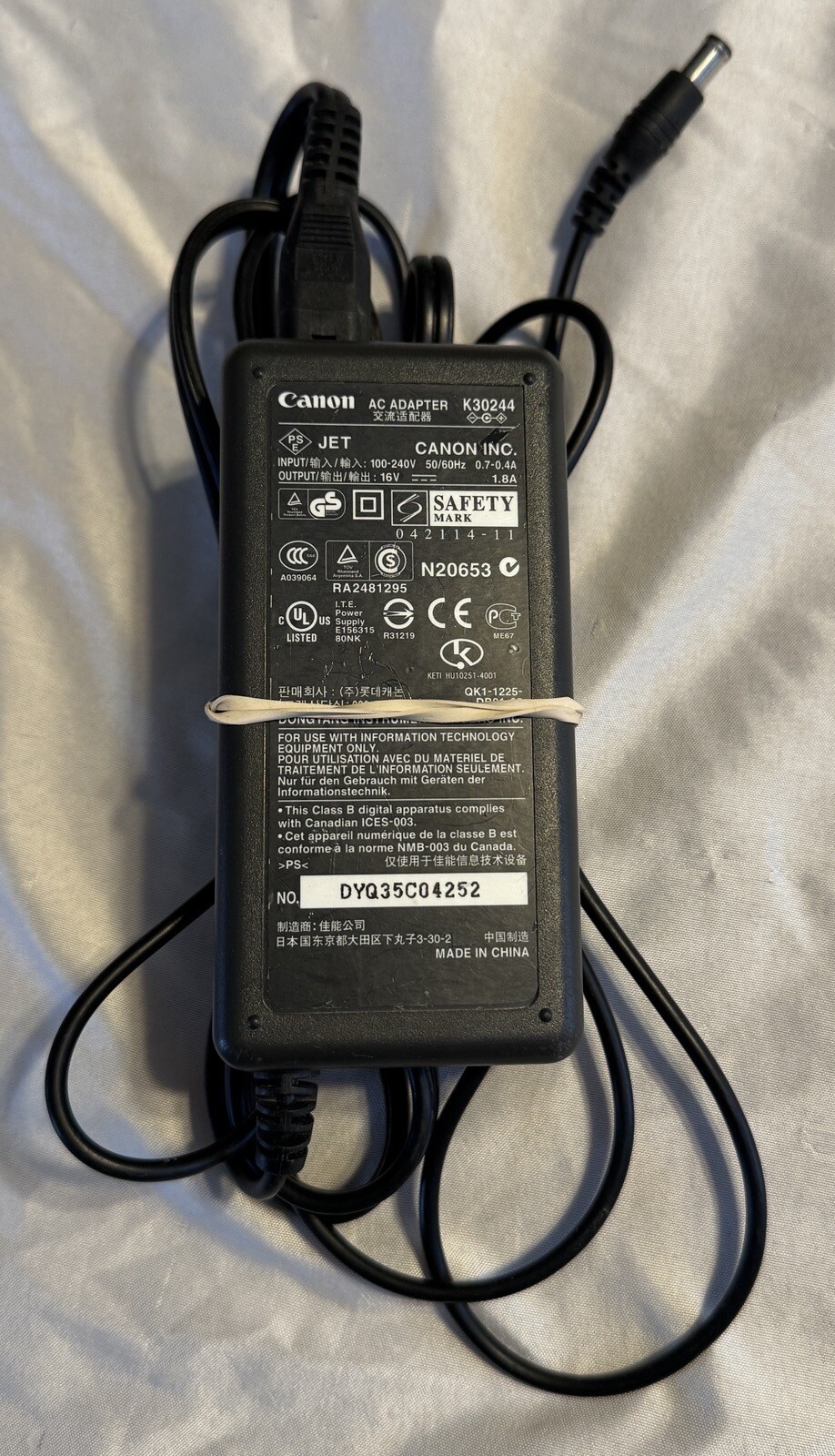 OEM CANON A/C Power Supply Adapter K30244 for CANON i70 i80 Pixma iP90 iP90V