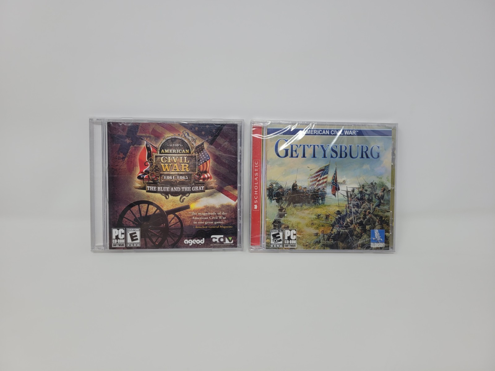 American Civil War Gettysburg (New) & The Blue & The Grey PC Game Lot 