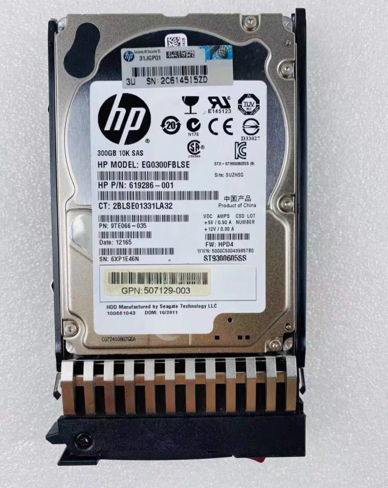 FOR HPE 507284-001 507127-B21 300GB 10000RPM 6Gbps Dual Port 2.5" SAS HDD