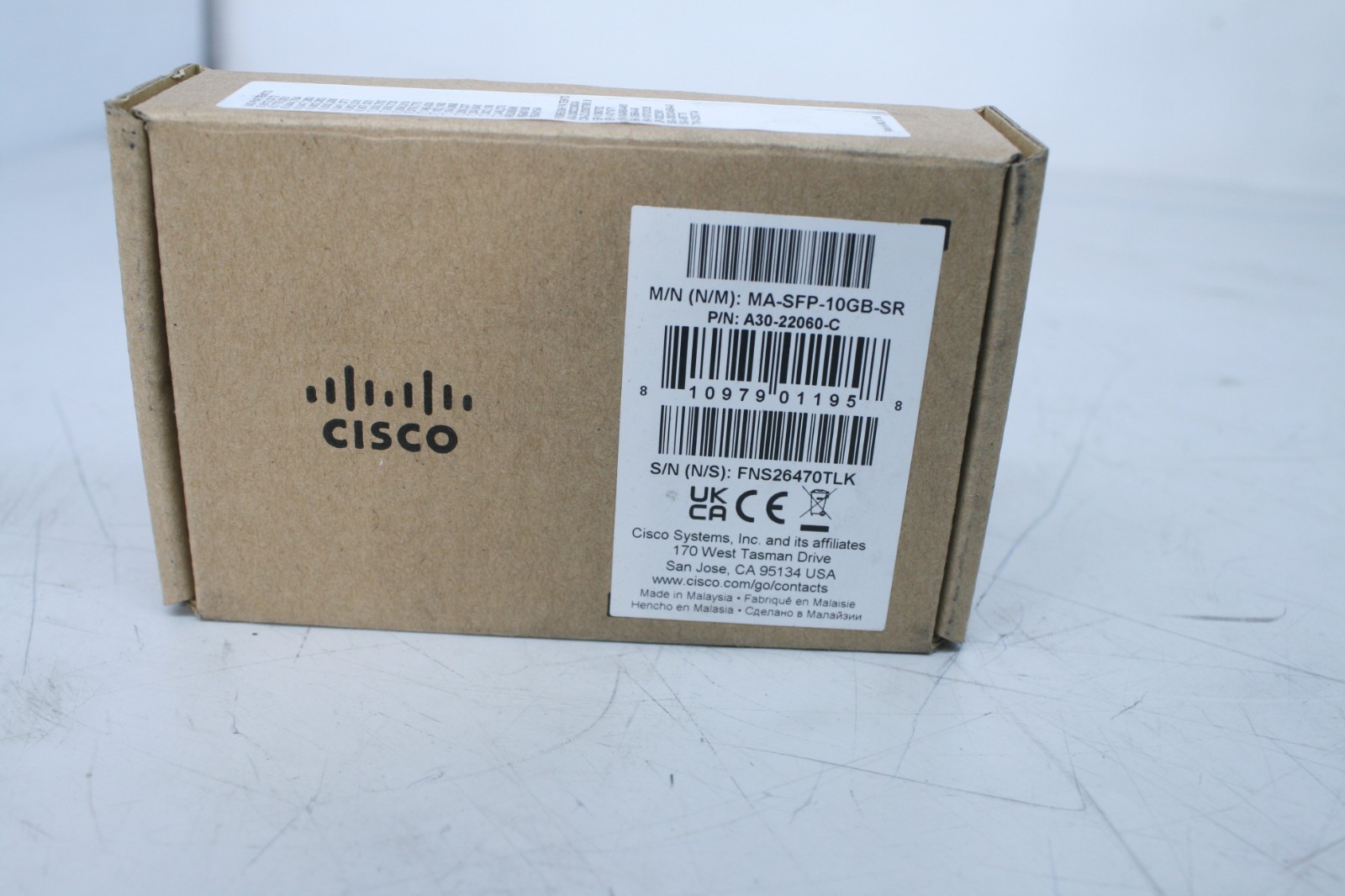 Genuine Cisco Meraki MA-SFP-10GB-SR / A30-22060-C Fiber Transceiver       T7-B2