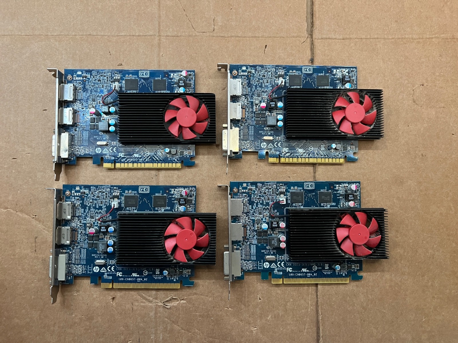 Lot of 4 HP AMD Radeon R9 350 802317-001 2GB GDDR5 Video Graphics Card