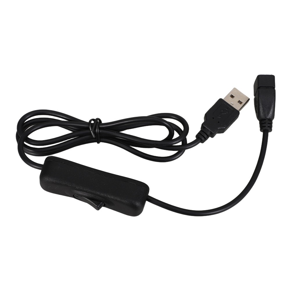 Industrial USB Fan Extension Cord Male to Female Power Control Cable Black