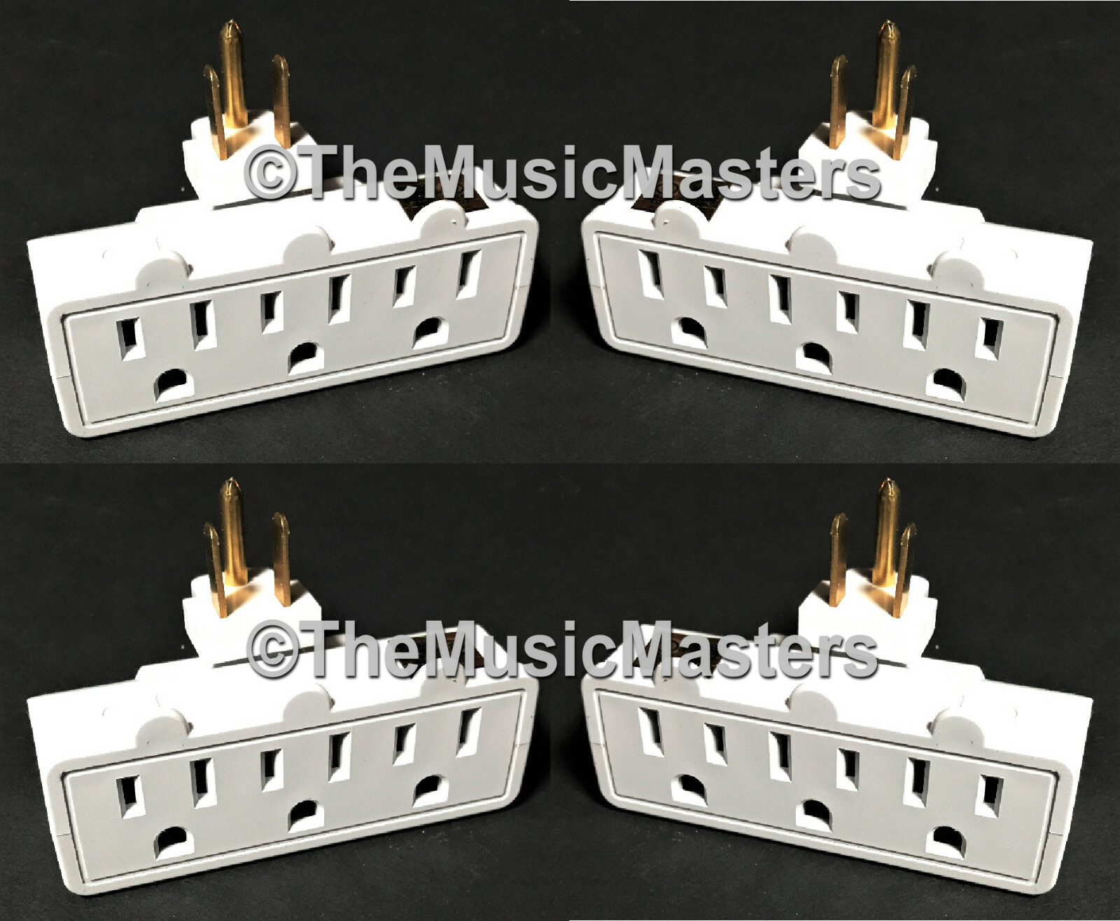 4X Swivel 3 Outlet Triple AC Wall Plug Power Tap Splitter 3-Way Electric Adapter