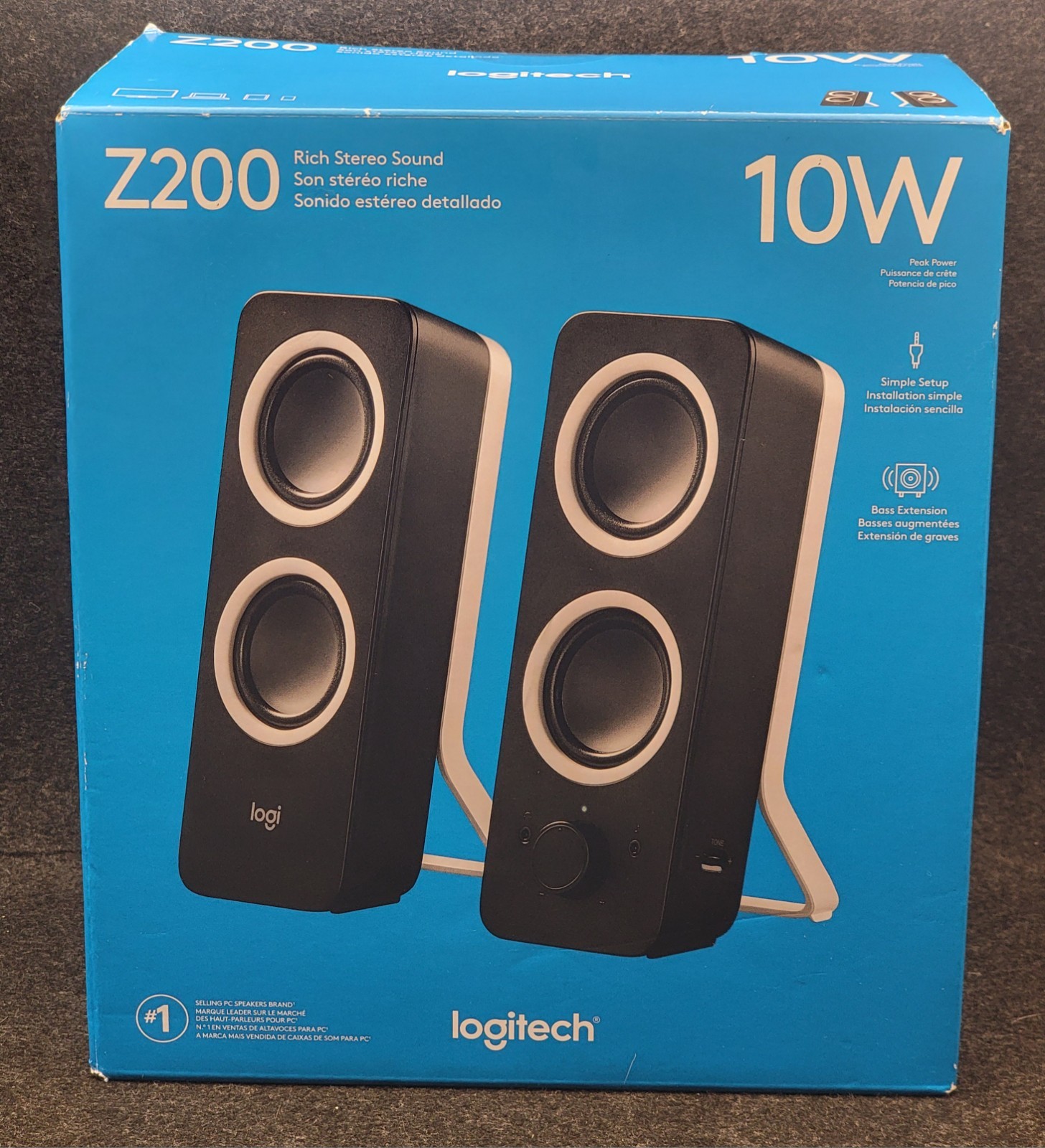 Logitech Z200 10W Multimedia Speakers 980-000800 Black [Brand New / Sealed]