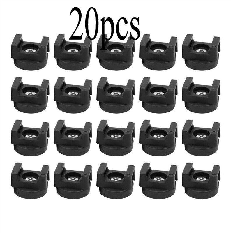 20Pcs Magnetic Cable Zip Tie Mount Base Wire Clips Management Base Holder Black