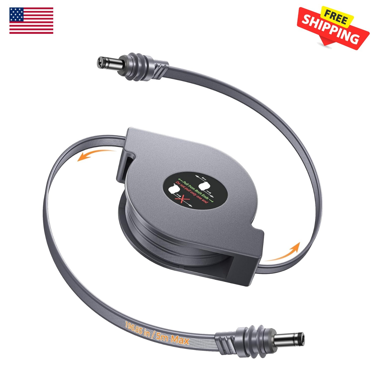 Durable 18AWG Starlink Mini Retractable Power Cable - Efficient 16.4FT Length