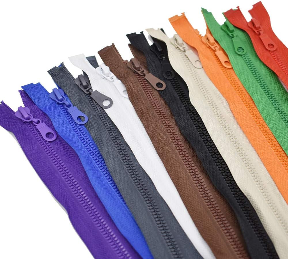 28 Inch 10Pcs #5 Separating Jacket Zippers for Sewing Coat Jacket Tape Zippers