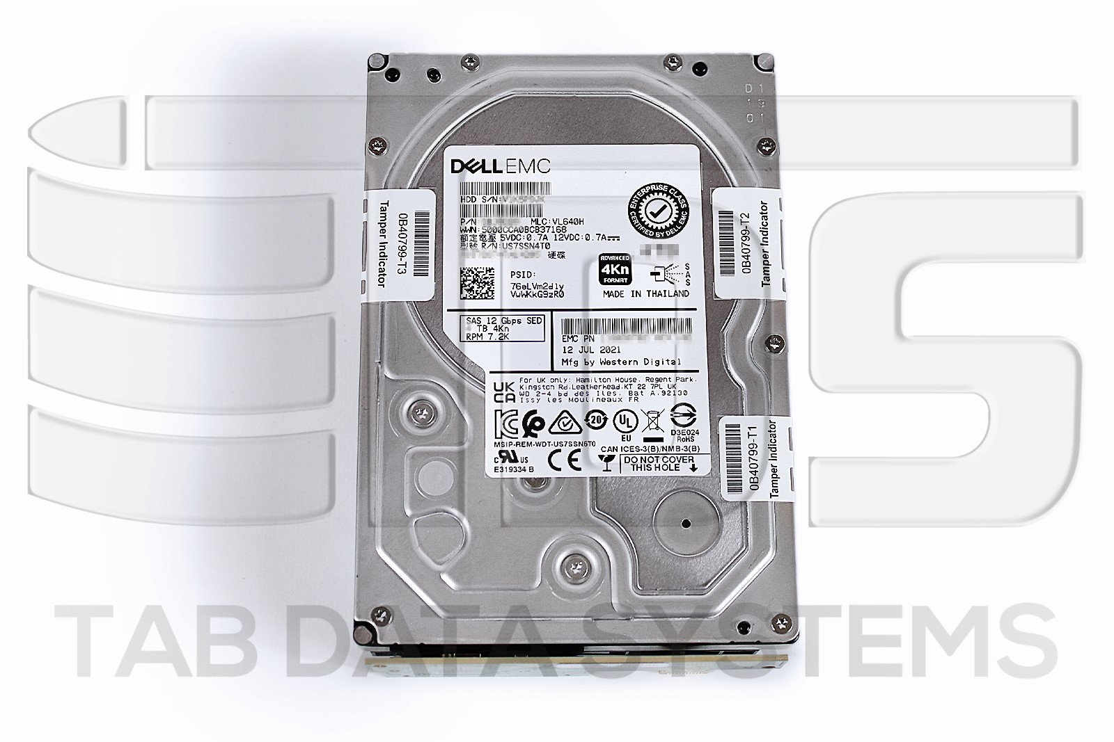 EMC Isilon 005053059 2TB 7.2K 6Gbps 3.5" SAS SED Encrypted HDD