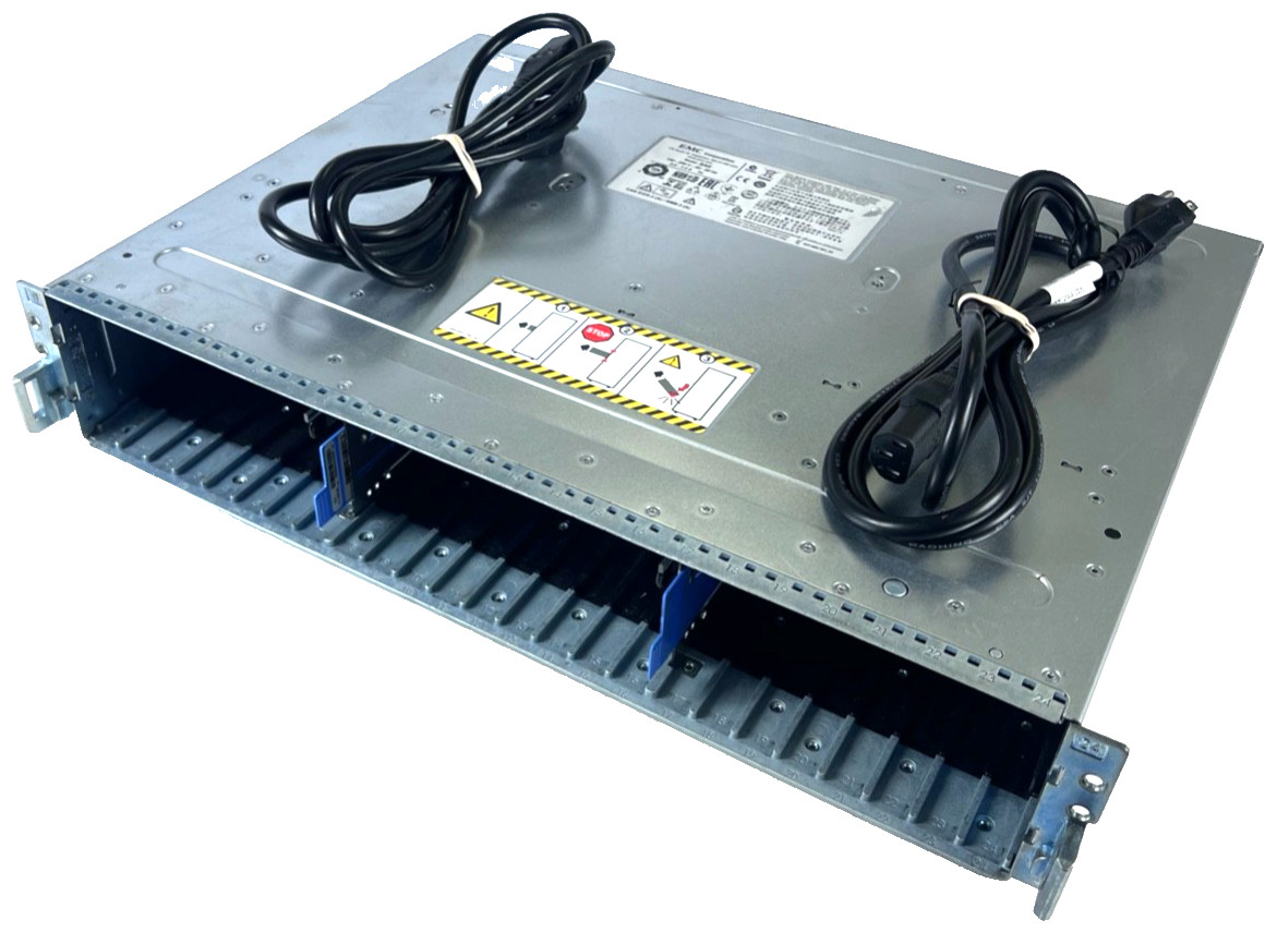 EMC SAE 25-BAY Storage Array Enclosure 047-000-161 w/ 2x SAS Controller 2x PSU