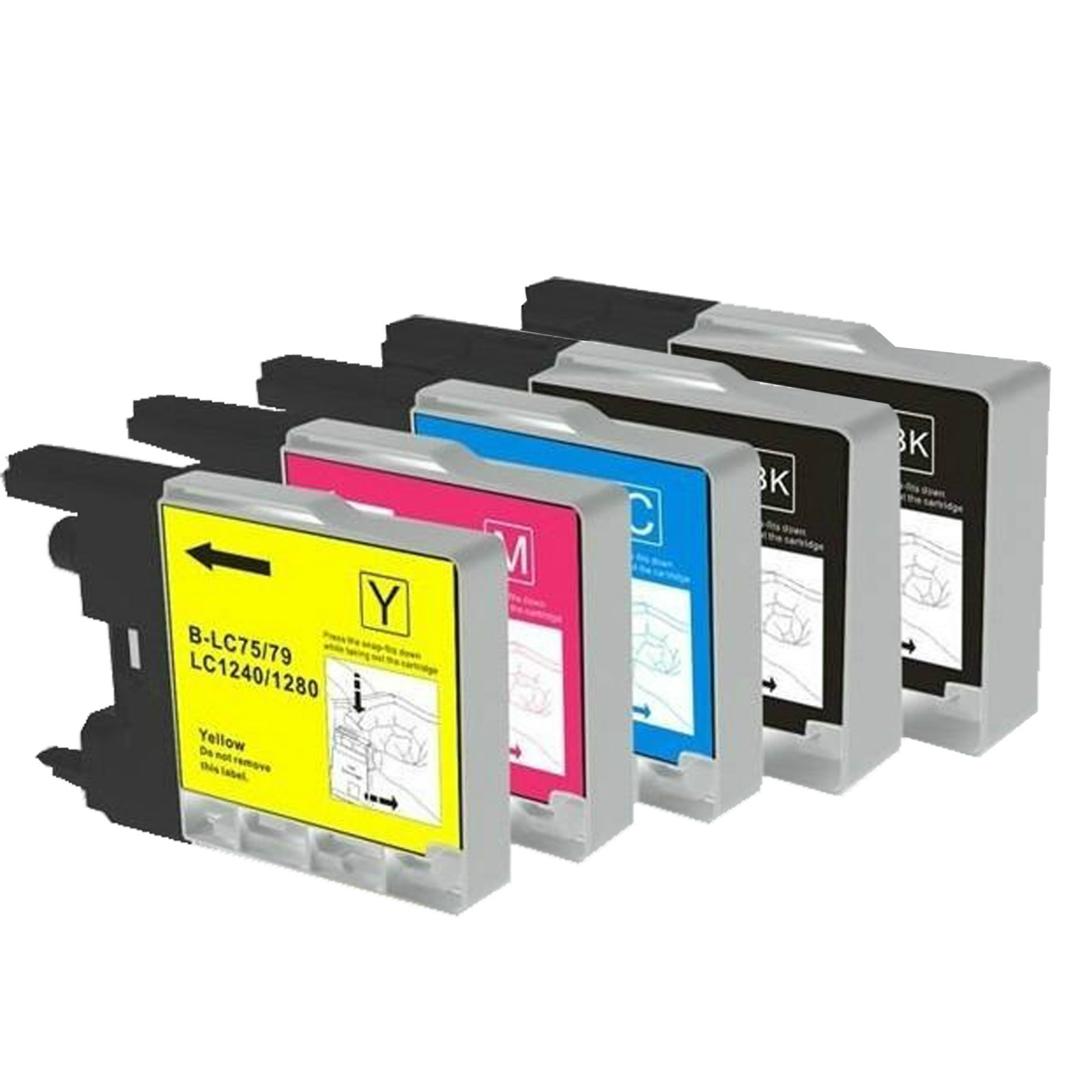 5 Pack LC75 LC-75 Ink For MFC-J280W MFC-J430W MFC-J425W MFC-J825DW MFC-J835