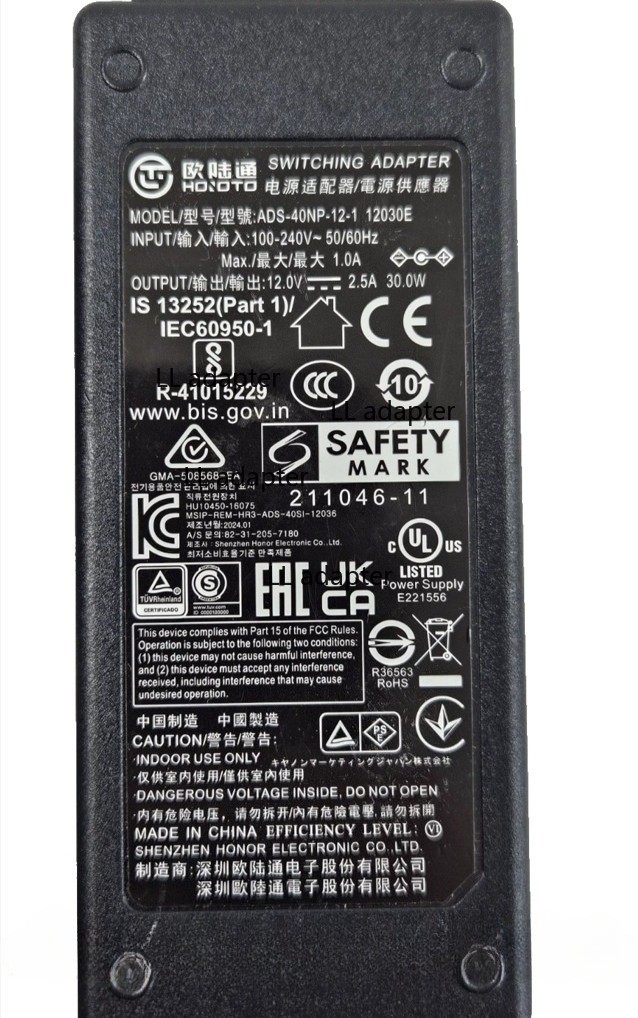 New Original 12V 2.5A AC Adapter for MSI PRO MP243X/MP243XP/MP243XW/3PB5 Monitor