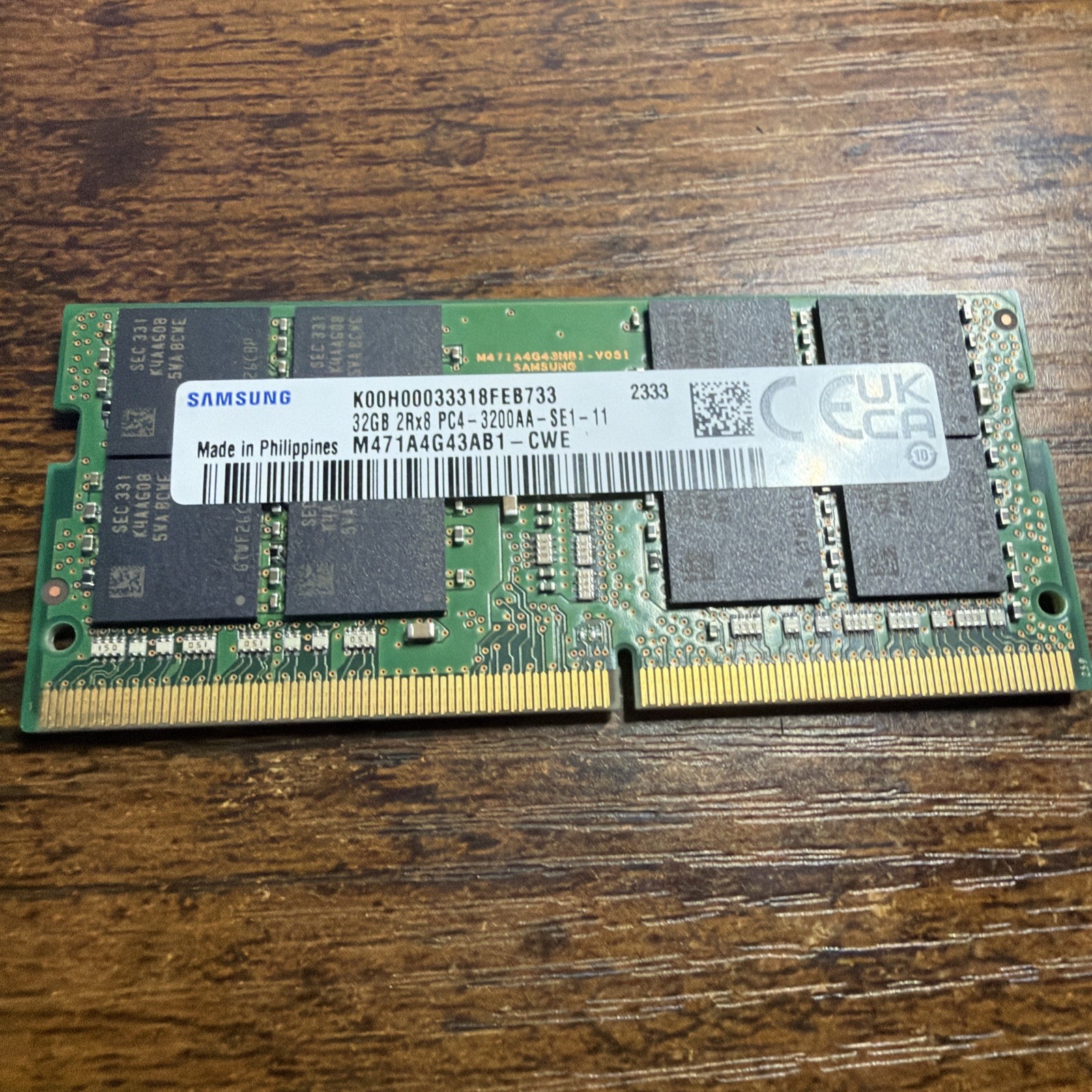 Dell Memory SNPP6FH5C/32G AB120716 32GB 2Rx8 DDR4 SODIMM 3200MHz RAM