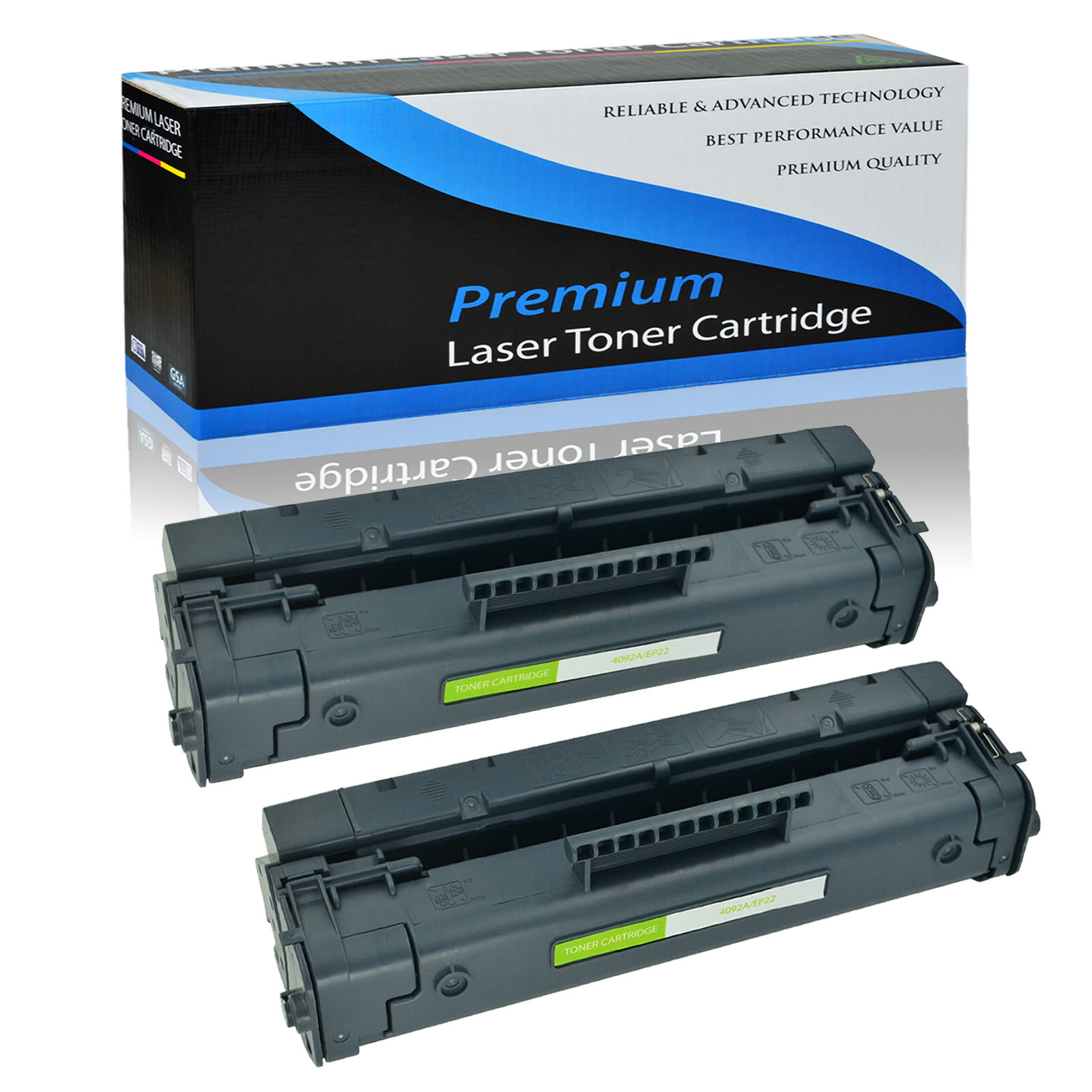 2PK Toner C4092A 92A for HP Laserjet 1100axi 1100se 1100xi 3200 3200m 1100ase