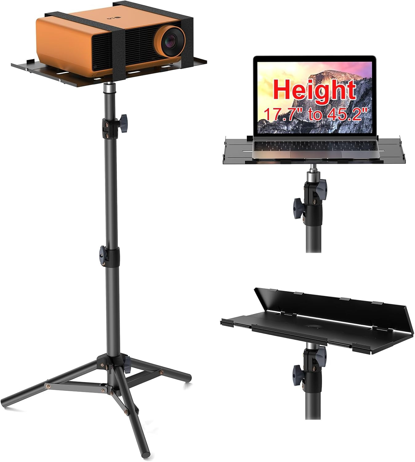 Projector Stand Tripod, Laptop Tripod Stand, Foldable Portable Projector Floor M