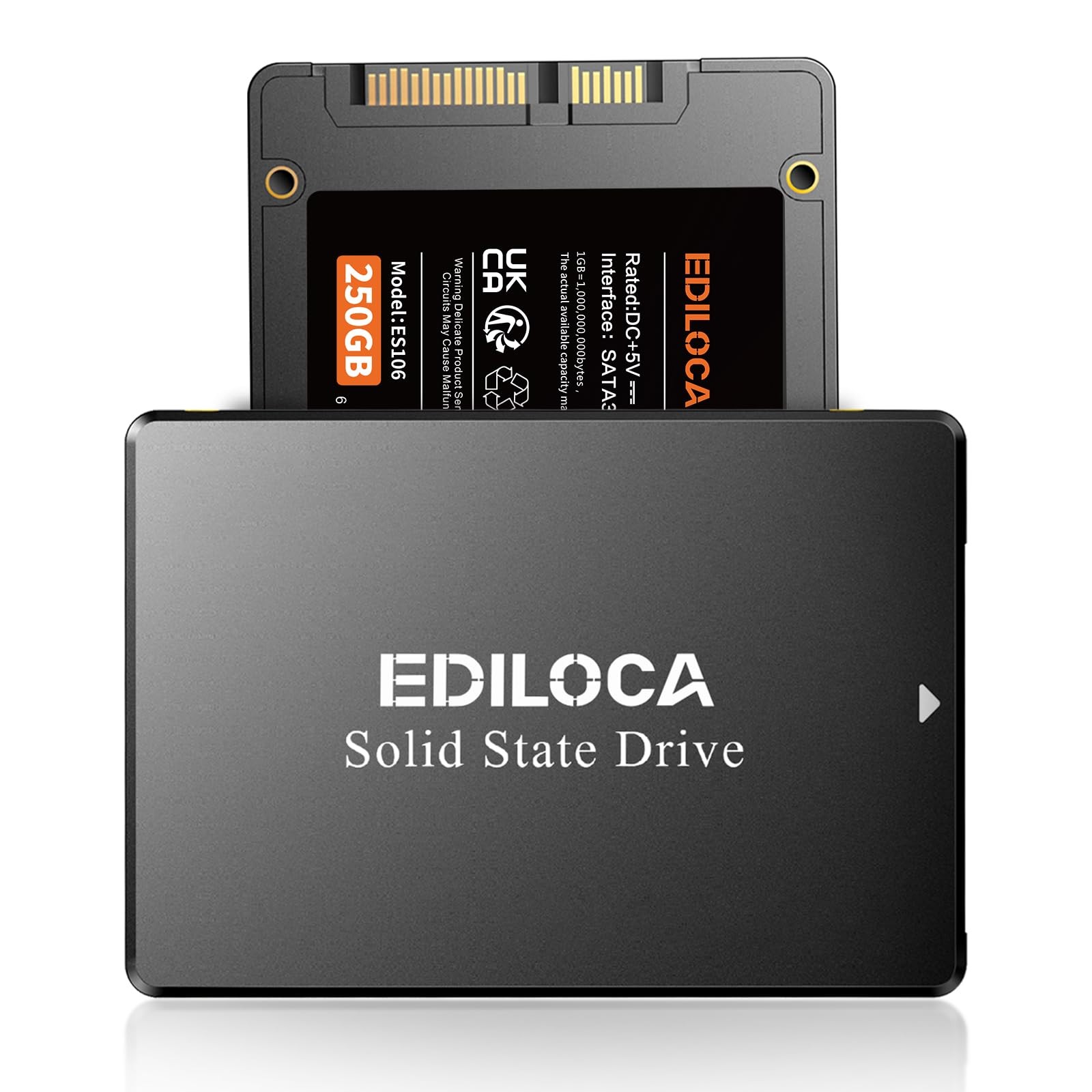 250GB SSD Internal Solid State Drive 2.5 SATA III 6Gb/s, 520MB/s Read Speed 3D T