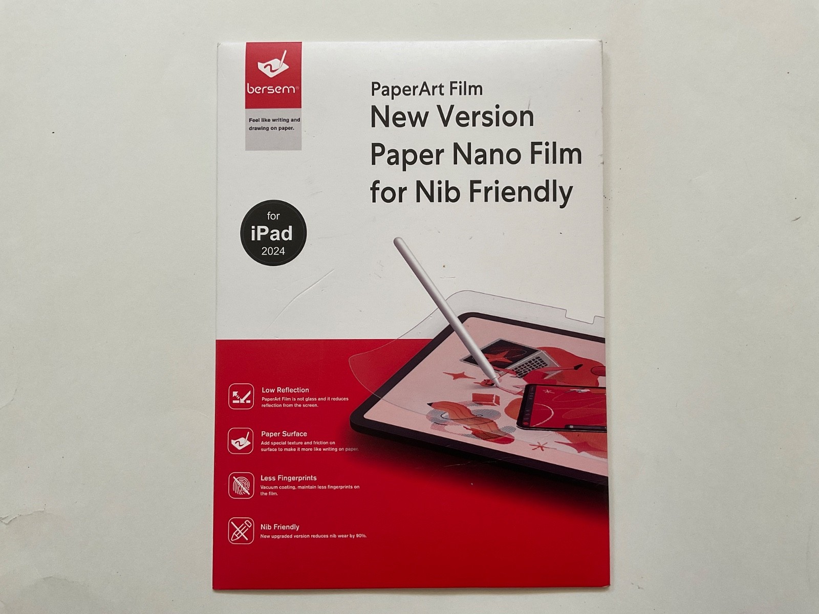 Bersem 2 Pack New Paper Nano Screen Protector Compatible W/IPad Pro 11 “ 2024 M4
