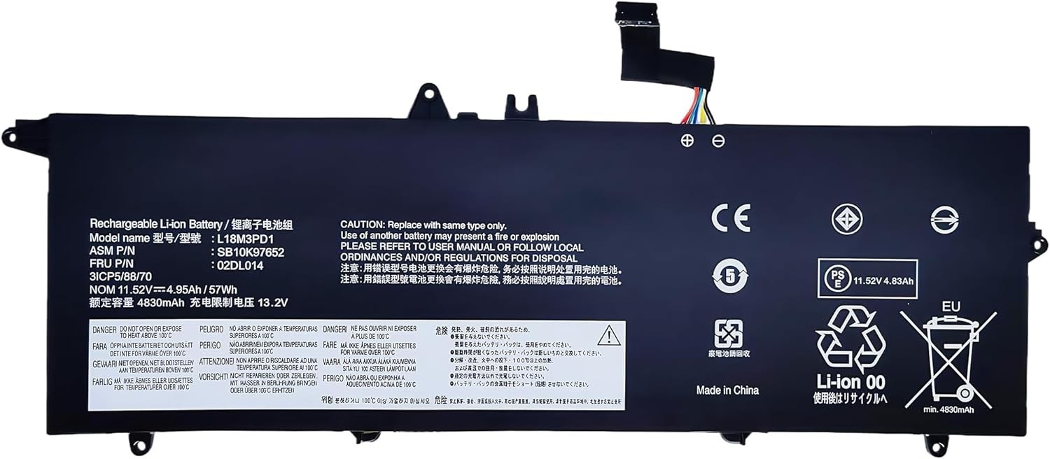 L18M3PD1 Battery For Lenovo ThinkPad T490s T495s T14s Series L18C3PD1 L18L3PD1