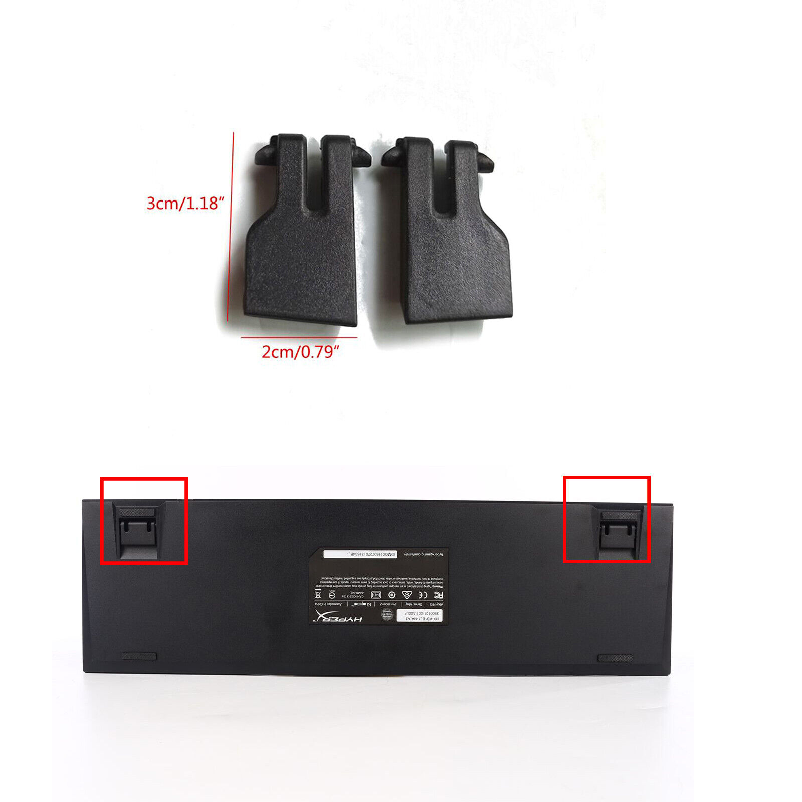 For Logitech G19 G19S keyboard 2PCS Black Keyboard Leg Stands Repair Part