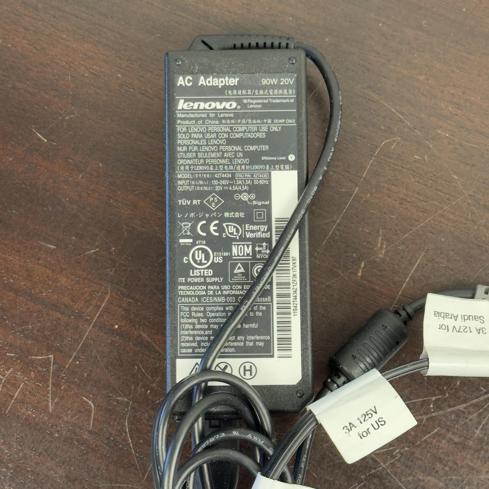 Lenovo 90W 20V Laptop AC Adapter Charger 42T4434 42T4435 Black Genuine OEM
