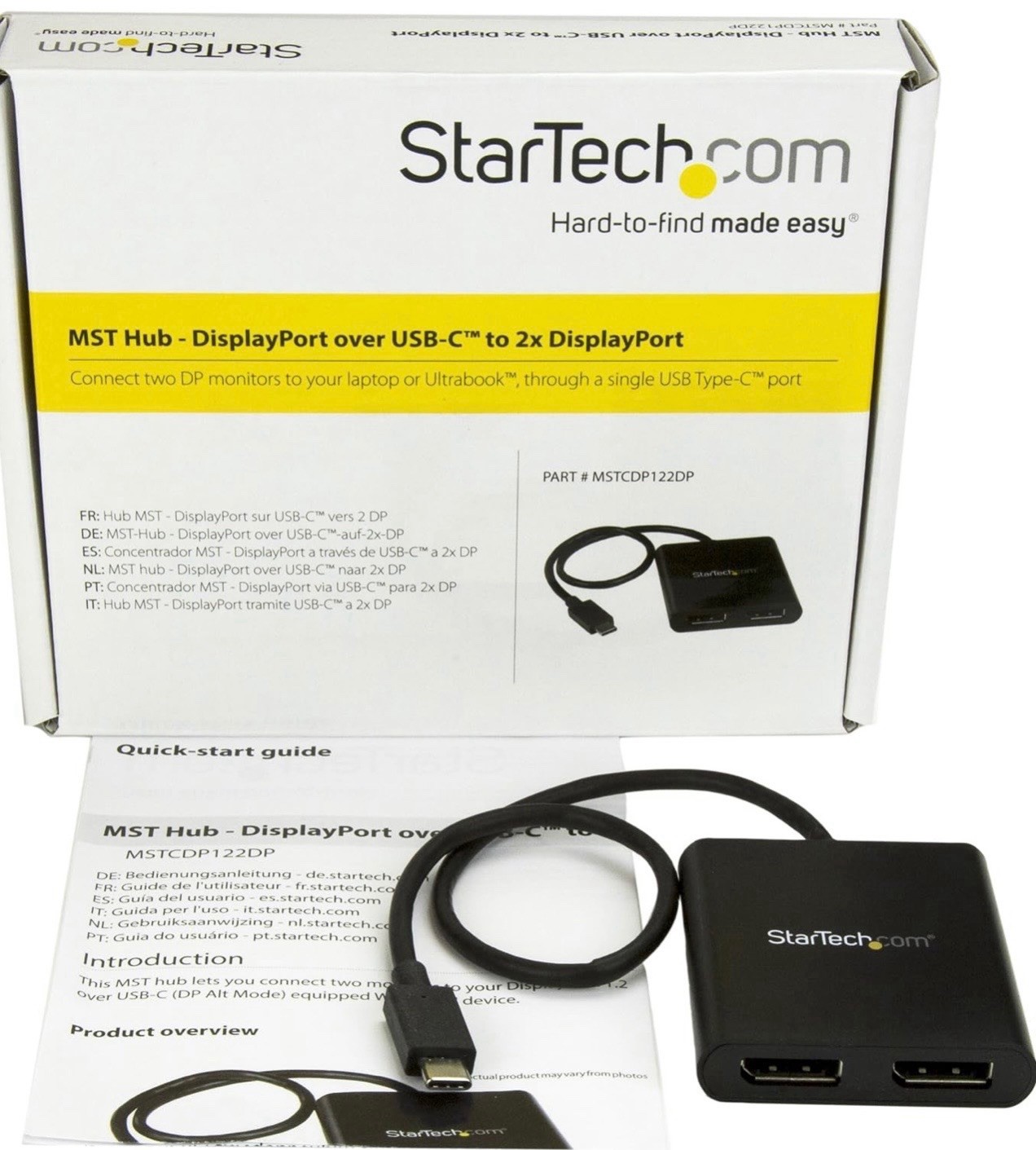 Startech.com MST Hub - DisplayPort over USB-C to 2x DP MSTCDP122DP