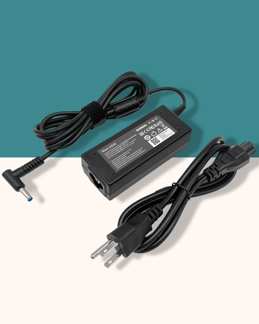 45W HP Laptop Charger Blue Tip, Compatible with Pavilion x360, Zbook 14u/15u