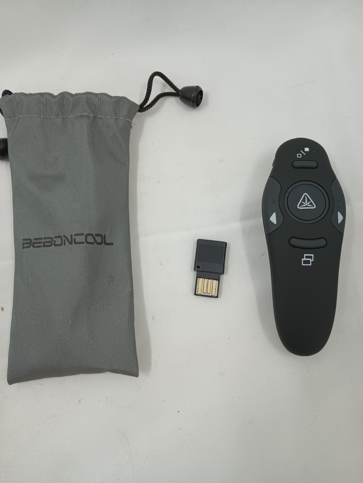 Beboncool Black Wireless Presenter 2.4GHz Ergonomic Button D100 TESTED DD-13000