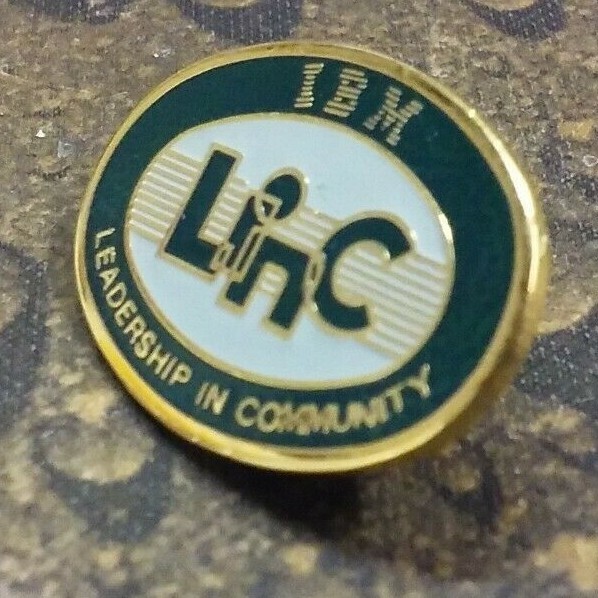 Vintage IBM enamel pin Leadership in Community the Personal Computer Company
