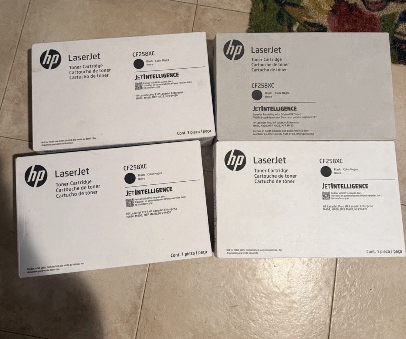 HP LaserJet Toner Cartridge CF258XC Black Brand New (4 PACK) Factory Sealed 58x