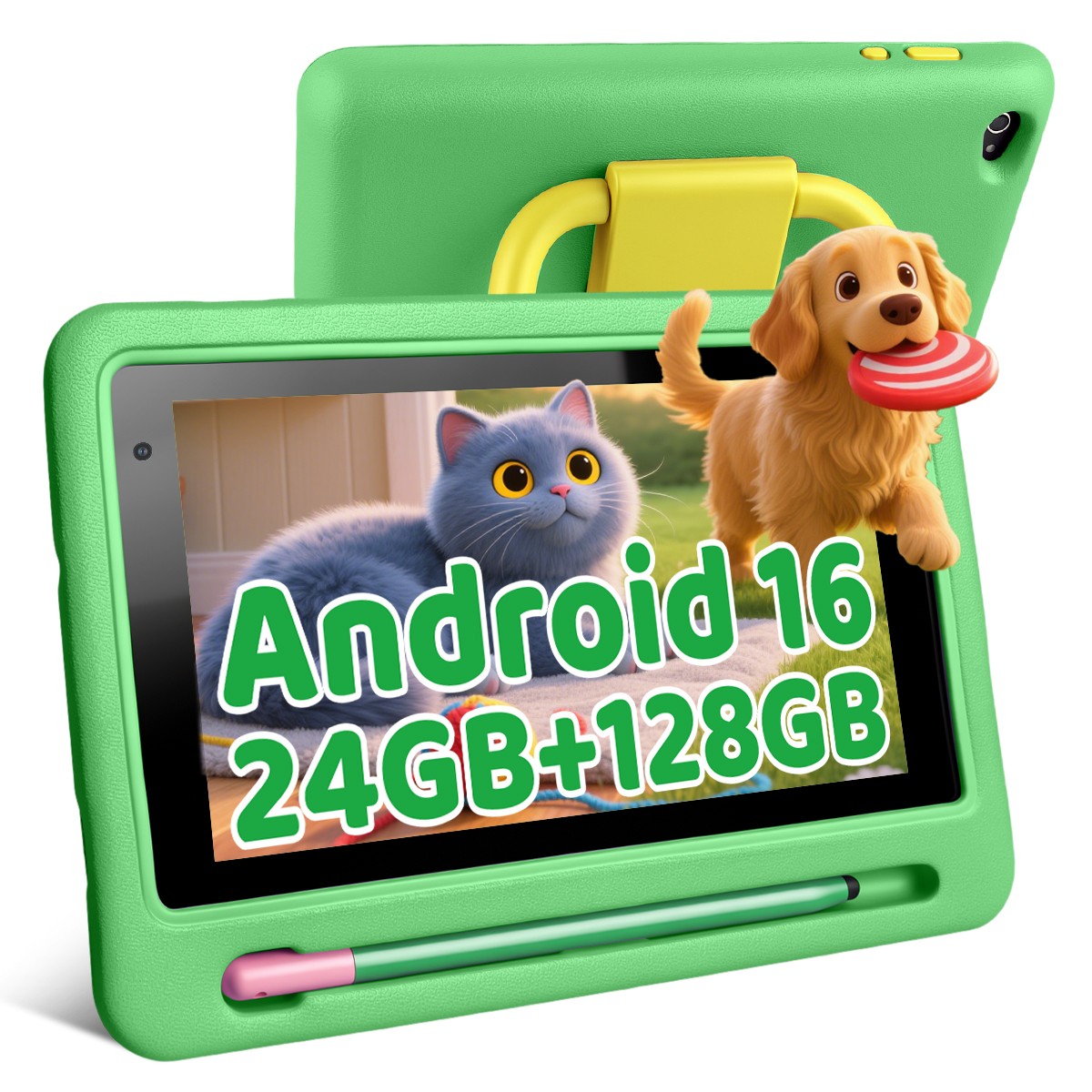 Android 16 7"/10.1'' Tablet for Kids 24(3+21)GB RAM 128GB ROM WIFI 6800mAh Touch