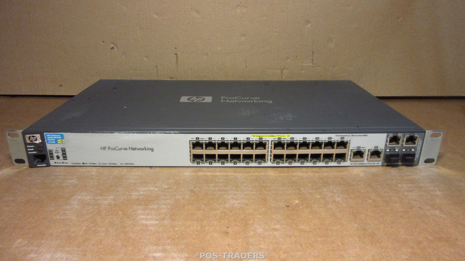 HP J9138A 2520-24-PoE Switch 24-Port PoE 10/100 + 2x Gigabit + 4x SFP + RM EARS