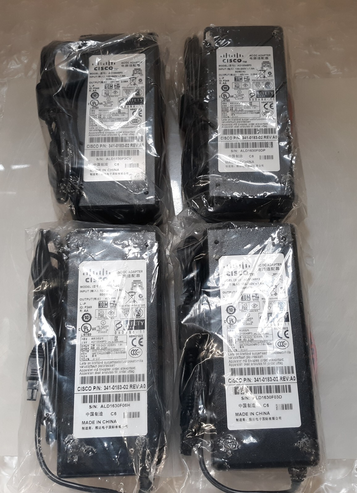 Lot of 4 Genuine Cisco AD10048P3 48V 2.08A Power Supply NEW *SEALED*