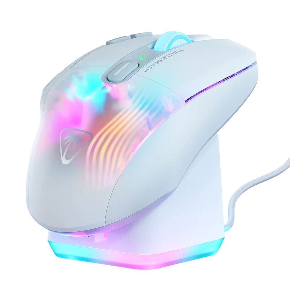 Turtle Beach Roccat Kone XP Air Wireless Gaming Mouse White RGB Charging Dock