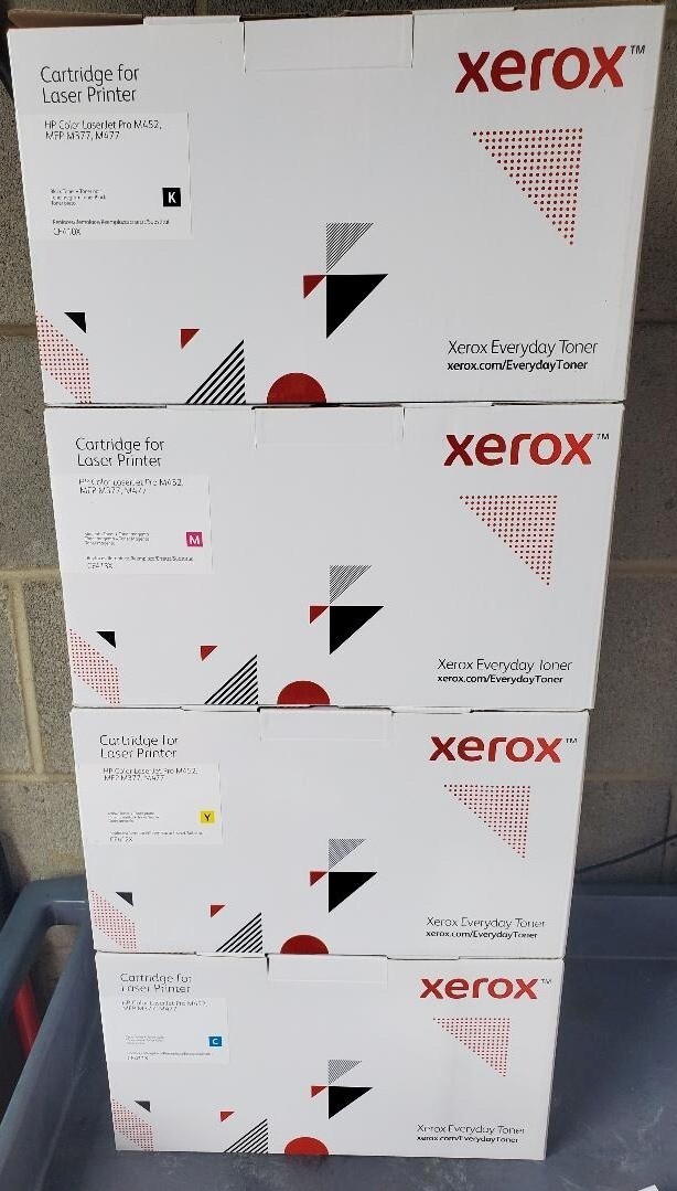 Set 4 Genuine Sealed Xerox Toner Compatible with HP 410X M452 MFP M377 MFP M477