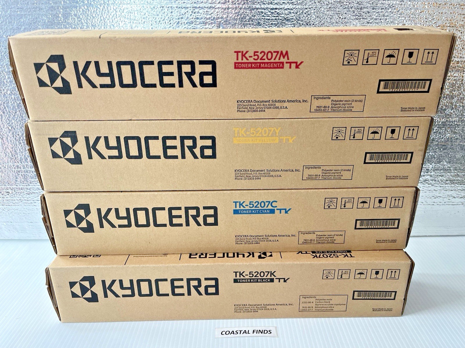 Kyocera TK-5207 Toner CMYK Set of 4 OEM NEW Sealed TK-5207K TK-5207C "07M "07Y