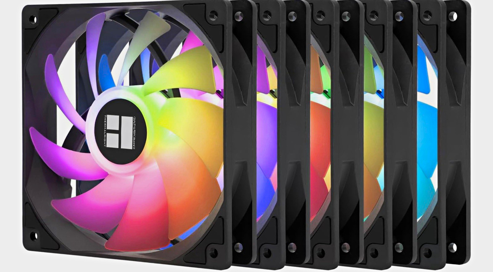 Thermalright TL-C12C-S X5 120mm ARGB PWM 4-Pin Case Fans 5-Pack Black