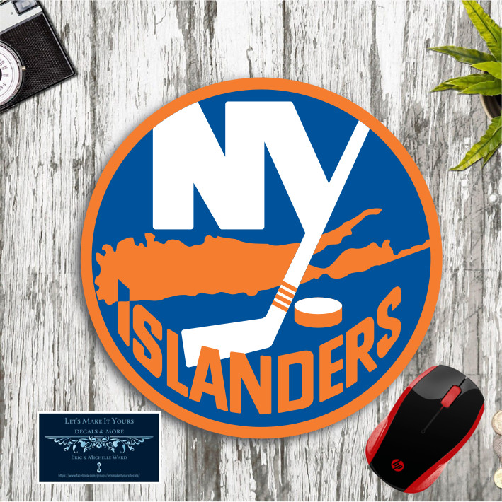NY ISLANDERS LOGO ROUND NEOPRENE PC MOUSE PAD MAT HOME SCHOOL OFFICE GIFT HOCKEY