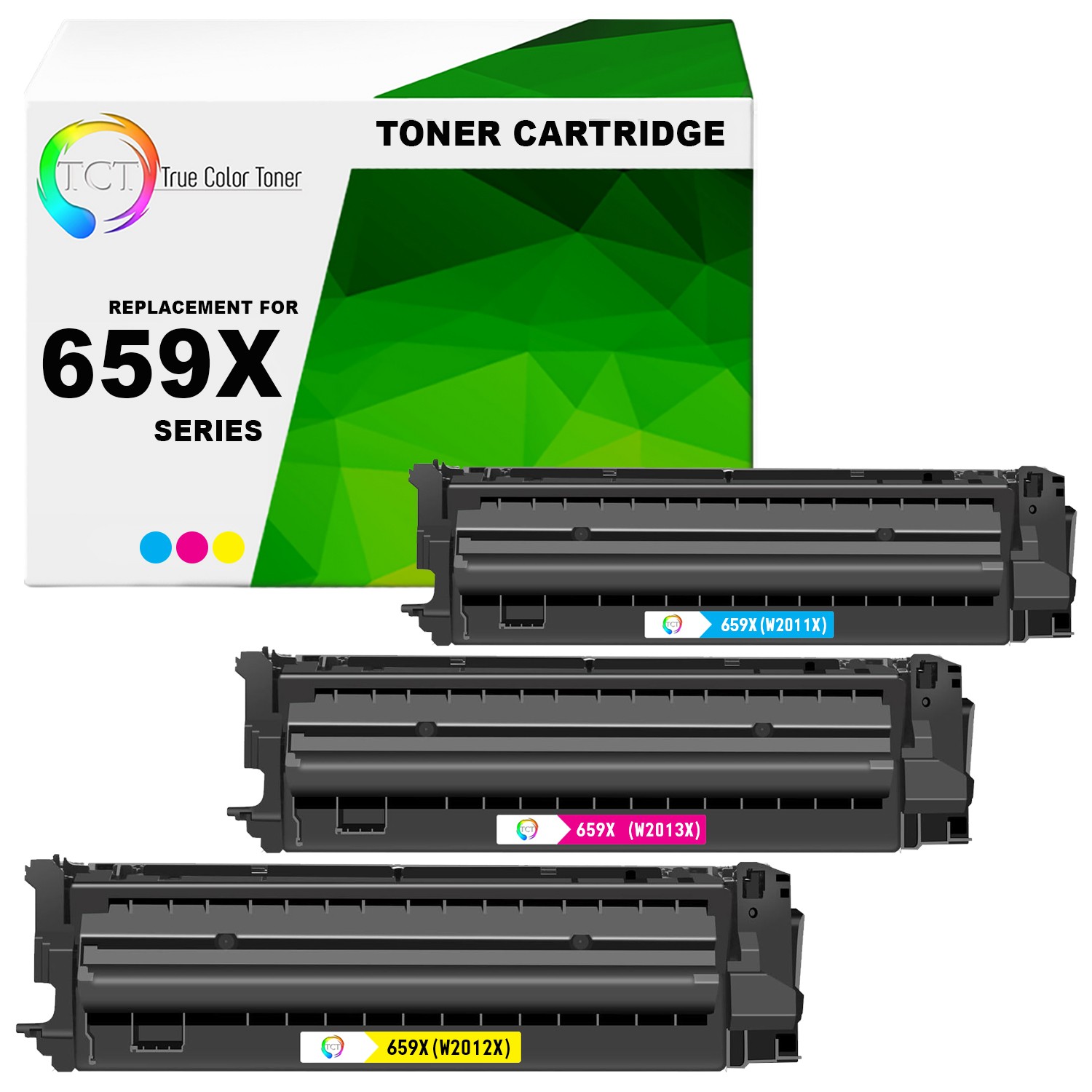 3PK TCT Premium 659X CYM HY for Compatible HP LaserJet M856 Toner Cartridge