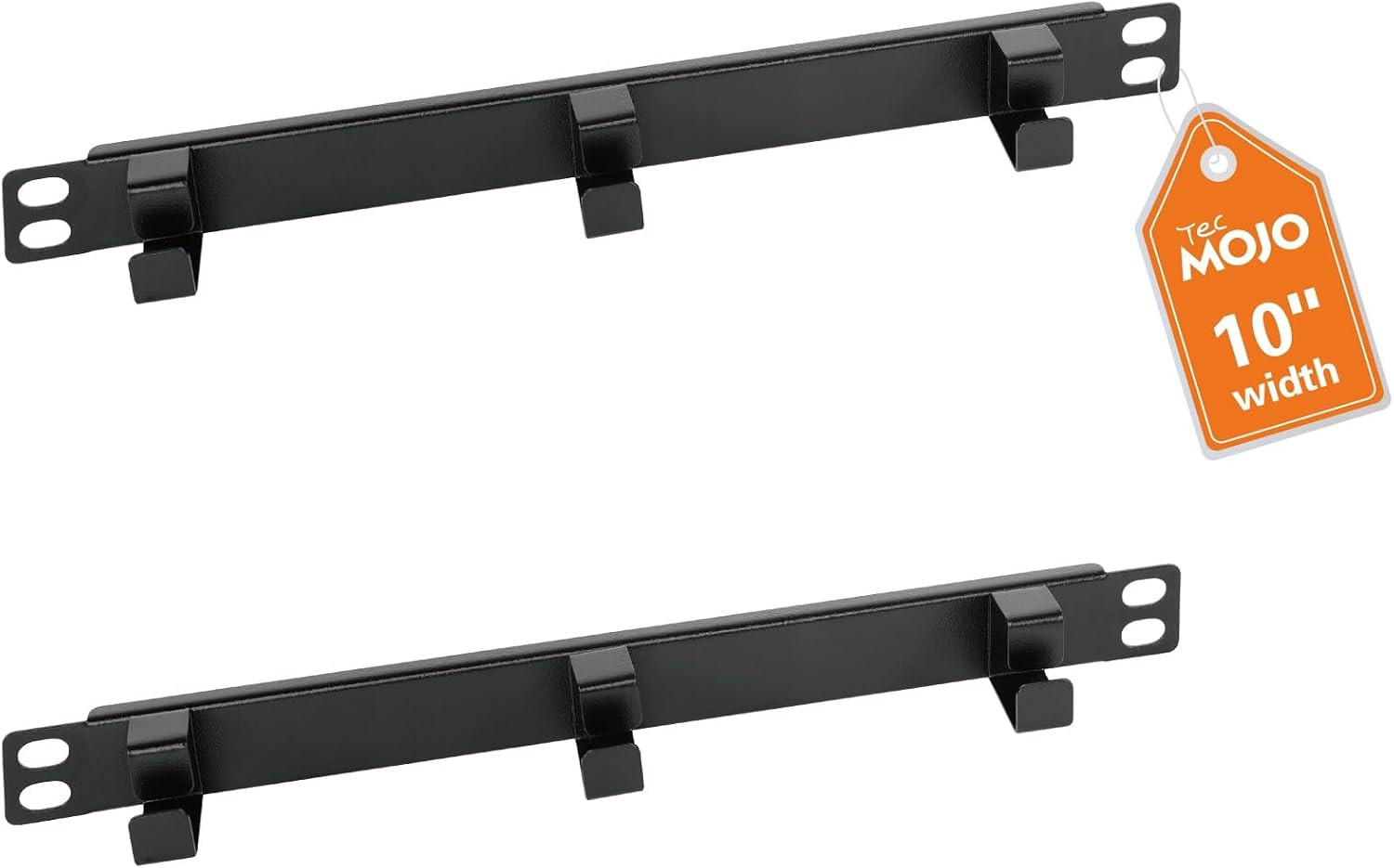 2 Pack 0.5U Horizontal Cable Manager with 3 D-Rings, Metal Rackmount