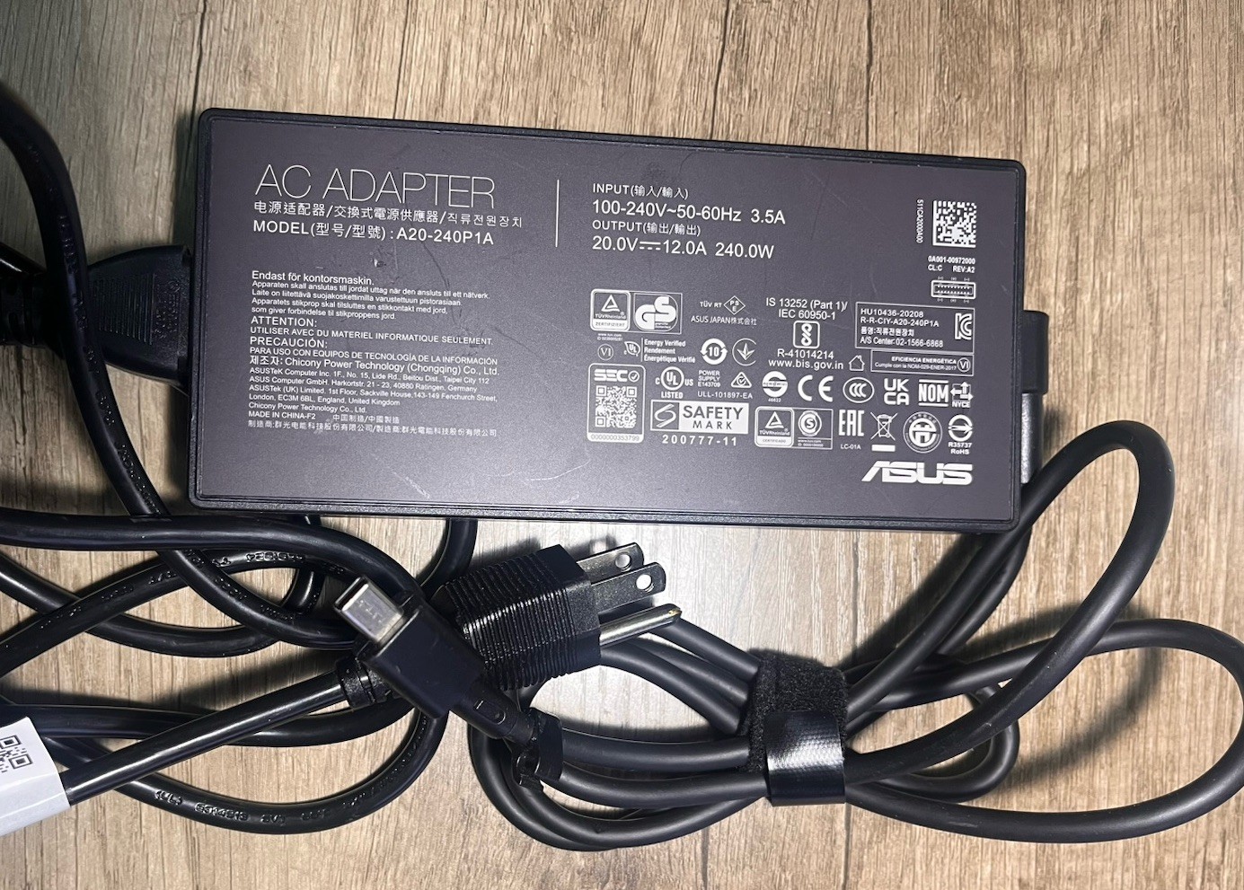 ASUS 240W Rectangle Connector Charger ADP-240EB B For Asus ROG Zephyrus G16 G14