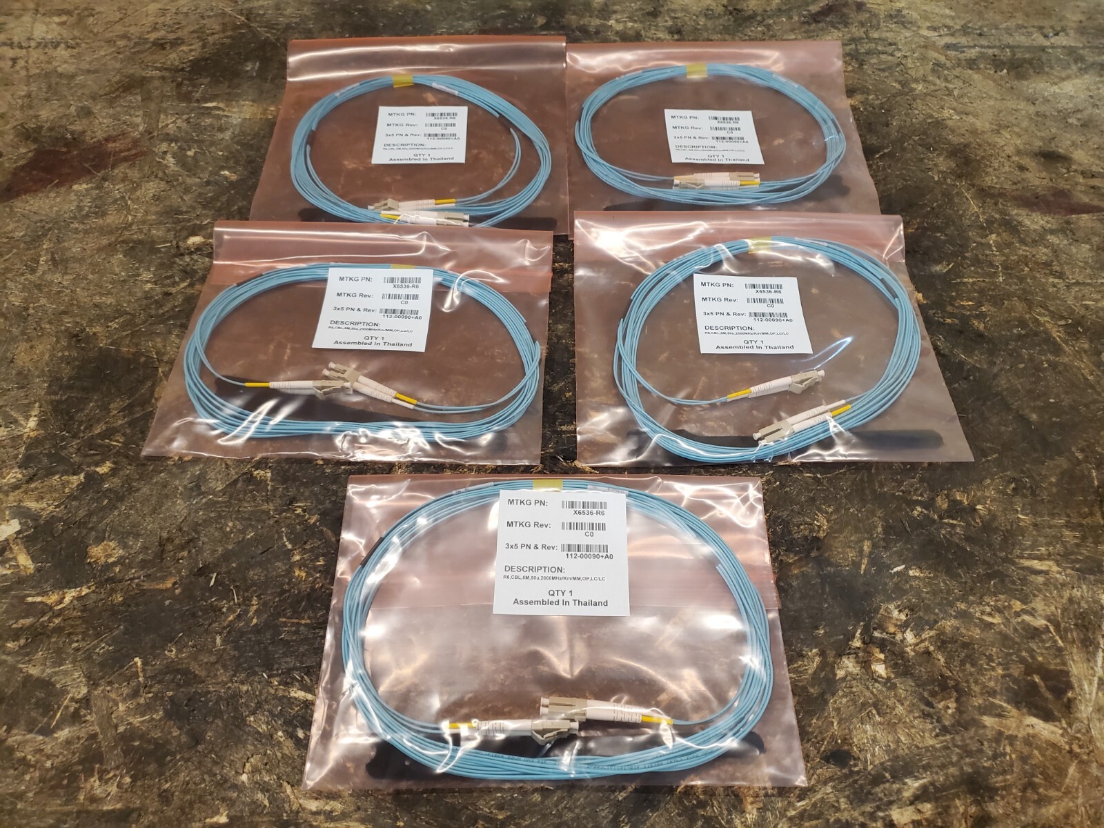 Netapp X6536-R6 112-00090+A0 Optical Cable 50u 2ghz/km Mm Lc/sc 5M LOT OF 8