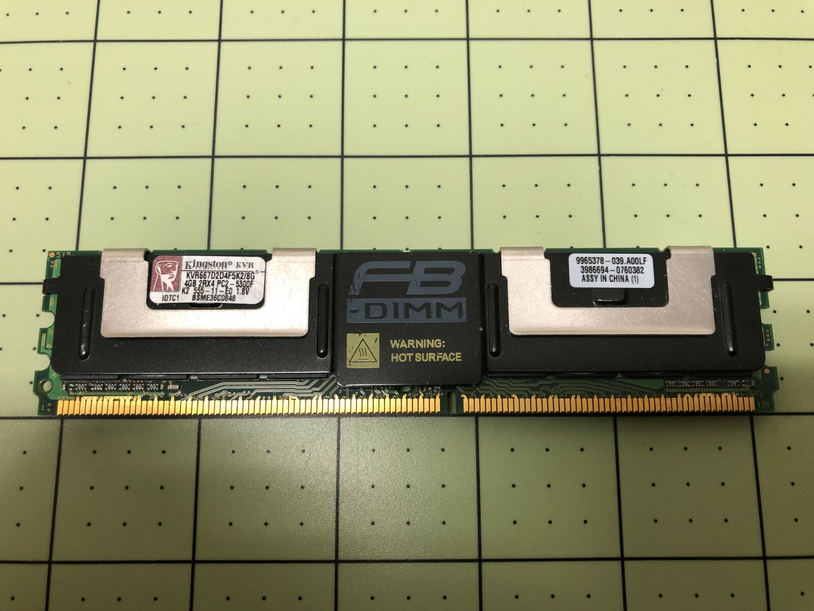 Kingston KVR667D2D4F5K2/8G 8GB (2x4GB) DDR2 Fully Buffered FB ECC PC2-5300 