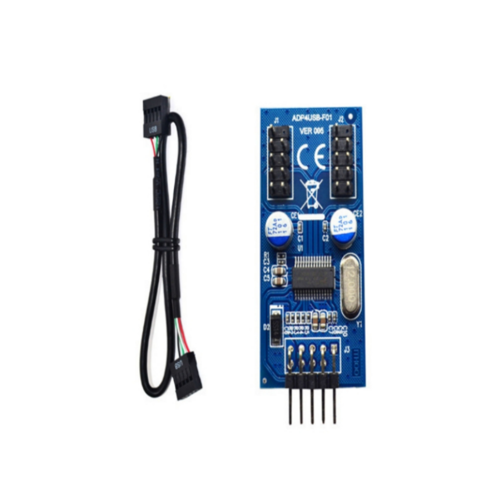PC Cases Internal 9 Pin USB2.0 To Dual 9 Pin Pcb Double Chipset Enhanced Cable