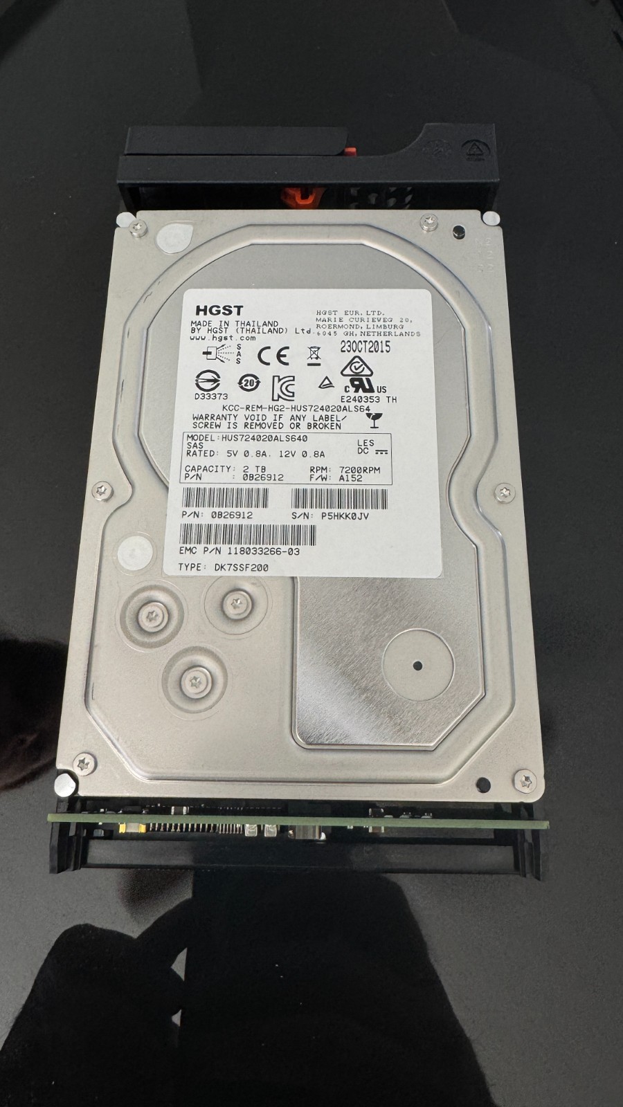 HGST Ultrastar 7K4000 (HUS724020ALS640) 2TB Internal 7.2K RPM SAS 3.5'' HDD