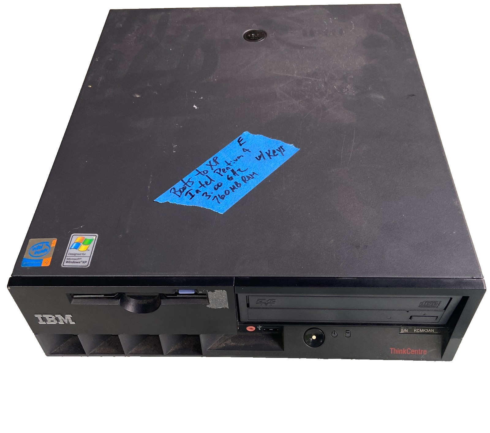 IBM Thinkcentre S51 PC SFF Desktop Boots Windows XP Pentium 4 3.00GHz 760MB Keys