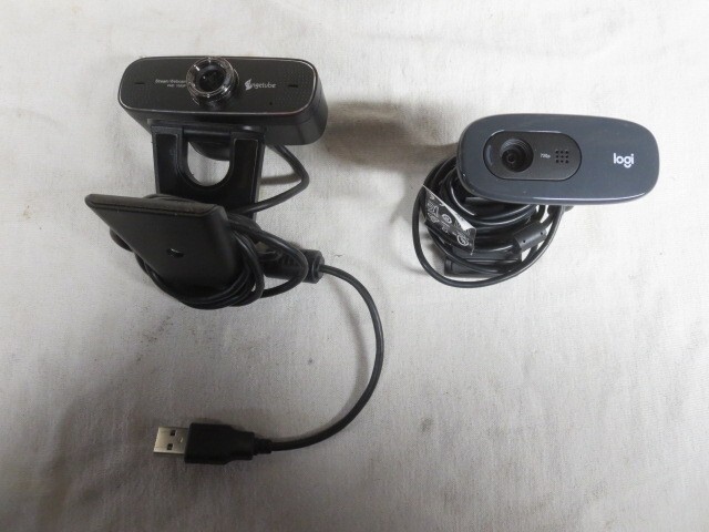 2 Streaming PC Web Cameras ANGETUBE 827 1080P  & LOGI 720P Video with microphone