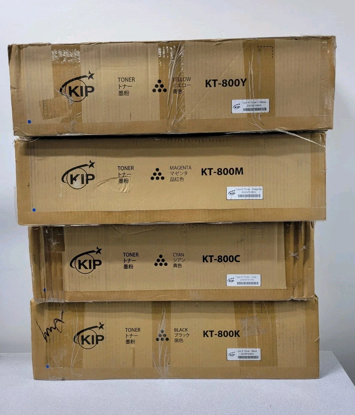 OEM KIP Type N Toner Set of 2 Each KT-800K KT-800M KT-800C KT-800Y New