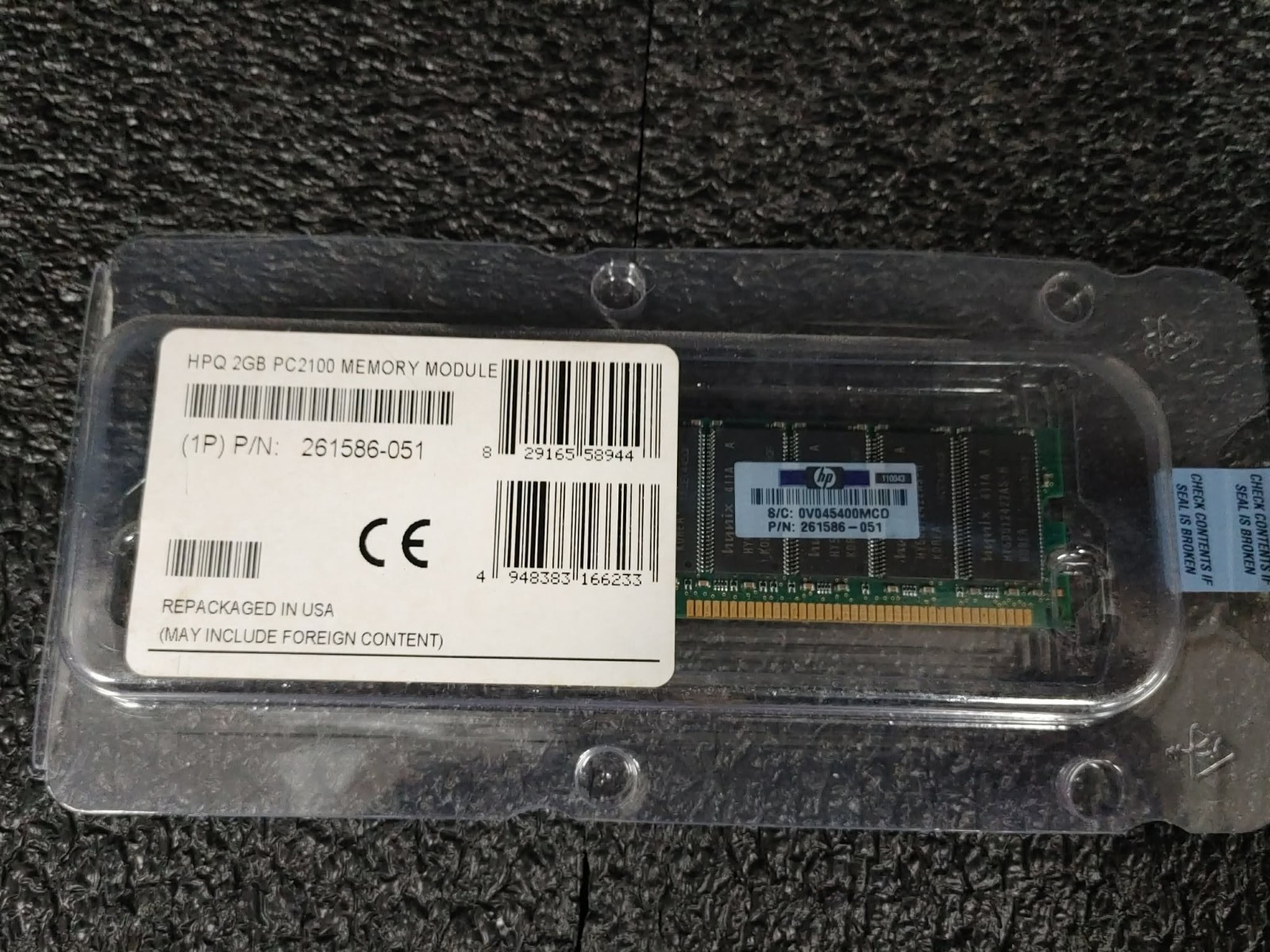 HP 2GB 1Rx8 PC2-2100 (DDR2-266) DDR2 ECC Server Memory Ram