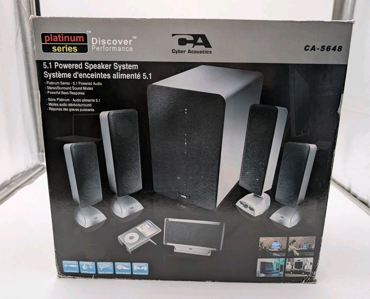 Cyber Acoustics CA-5648 18W Powered 2.1 Speaker System