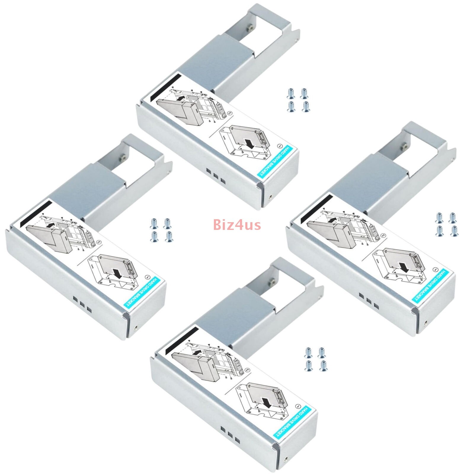 4X 9W8C4 For Dell F238F KG1CH R710 R720 R730 HDD Tray Caddy 3.5" to 2.5" Adapter