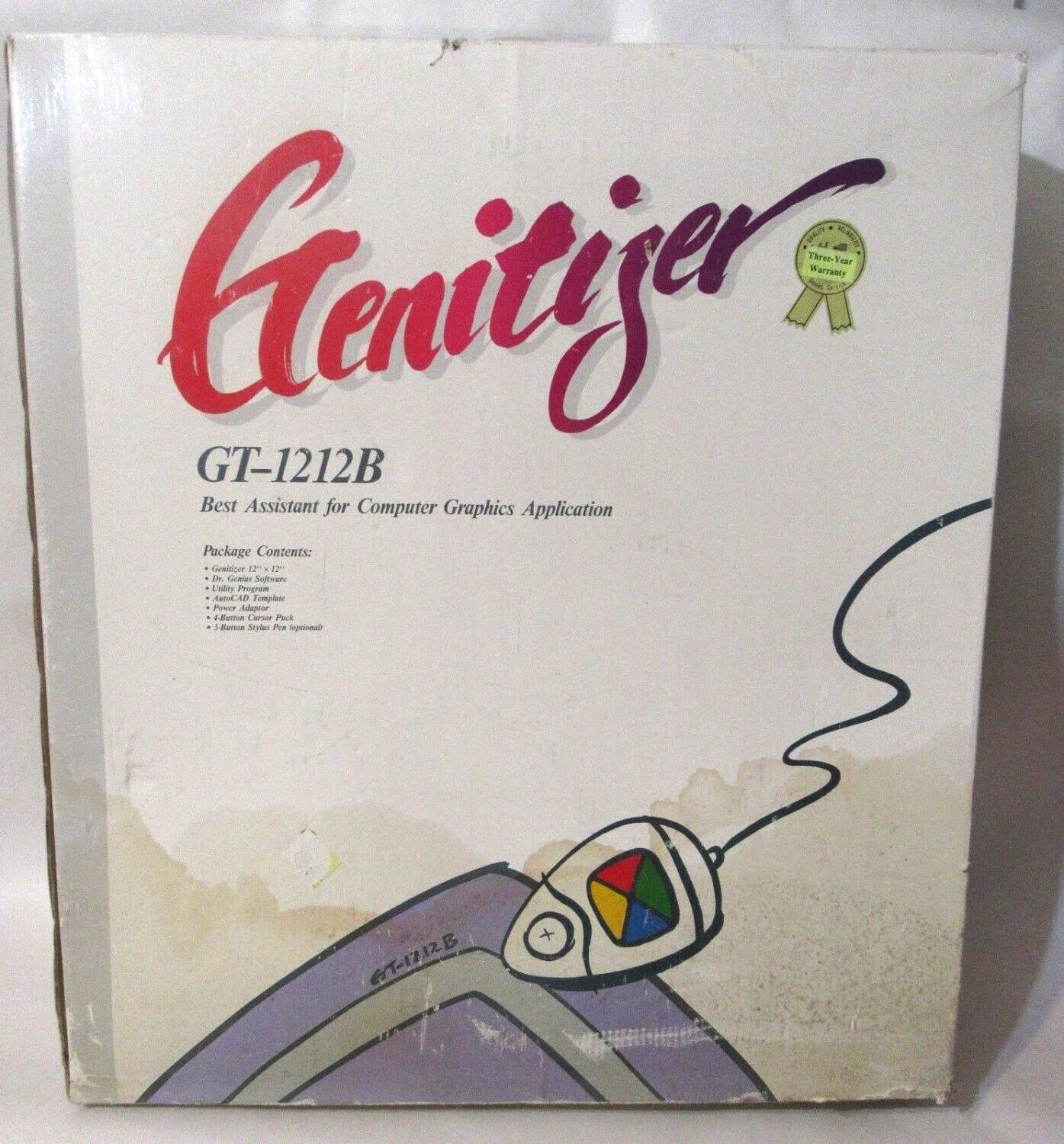 1988 Genitizer GT-1212B Autocad Graphics Tablet Vintage PICK UP